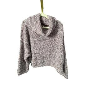 Free People Purple Bittersweet BFF Sweater Women’s Cowl Neck Oversize Sz XL